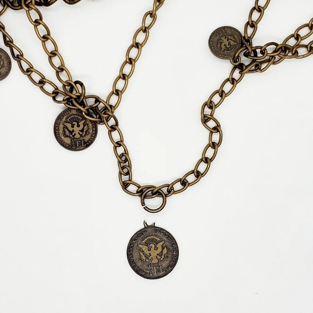 Vintage gold adjustable chain belt